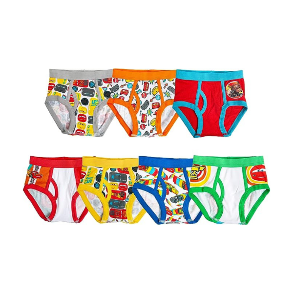 Set Calzoncillos Rayo Mc Queen "Cars"  7 piezas