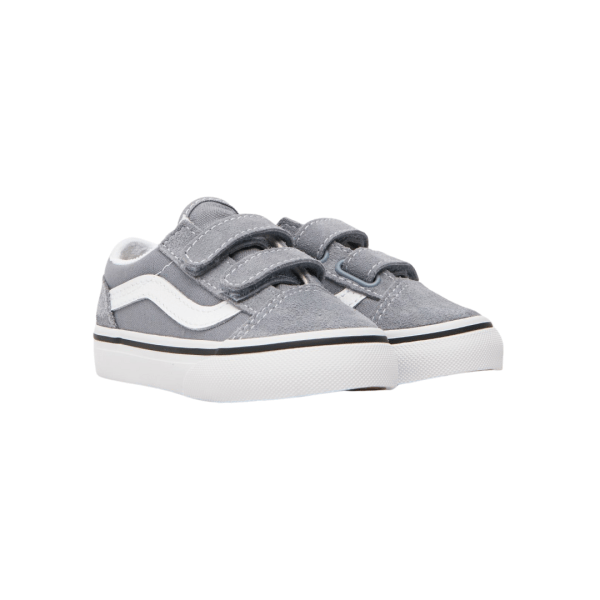Tenis Vans Clásicas Gris con velcro - Imagen 2