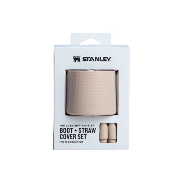 Set Cobertor pajilla y vaso Stanley 20 y 30 oz Beige