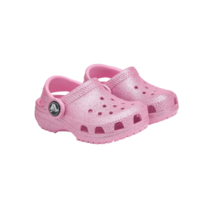 Crocs Rosadas con Escarcha