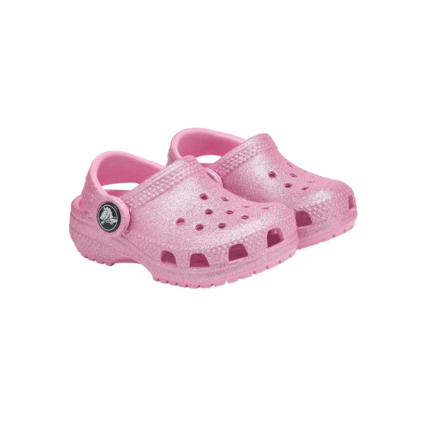 Crocs Rosadas con Escarcha