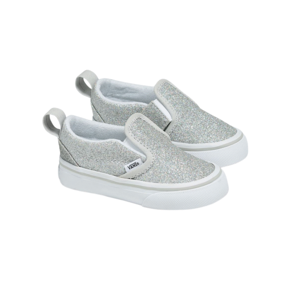 Tenis Vans con Escarcha Plateadas