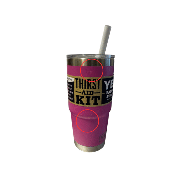 Vaso Yeti Rambler 20 oz Fucsia (Rayado) - Imagen 2
