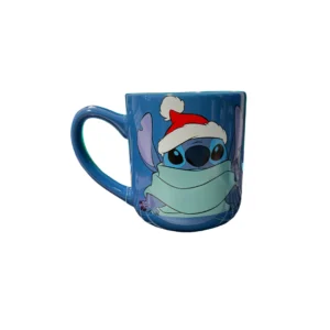 Taza Cerámica Stitch Navideña 500ml