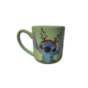 Taza Cerámica Stitch Navideña 500ml