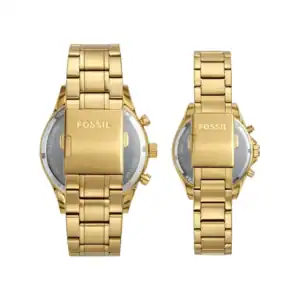 Relojes de pulsera Fossil dorados para hombre y mujer Relojes Fossil dorados para hombre y mujer, accesorios de moda y lujo.