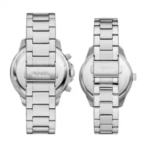 Reloj Fossil de acero inoxidable con correa metálica para hombre y mujer. Diseño elegante y duradero.