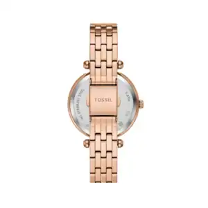 Reloj Fossil de pulsera de acero inoxidable rosa Reloj Fossil de pulsera de acero inoxidable rosa, elegante y moderno, ideal para complementar tu est.