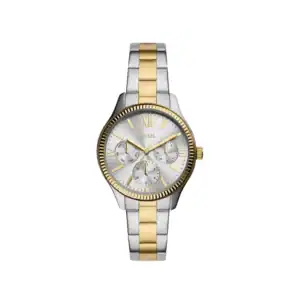 Reloj Fossil BQ3762 con diseño en acero y detalles dorados, ideal para ocasiones formales y casuales.