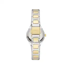 Reloj Fossil de pulsera de acero y oro, elegante y moderno para mujer.