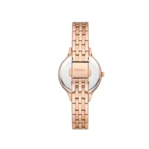 Reloj Fossil con pulsera dorada y diseño elegante, ideal para mujer.