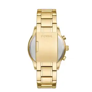 Reloj dorado Fossil para mujer con pulsera de acero inoxidable, elegante y moderno.