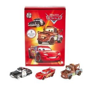 Set Carros de Cars: Sheriff, Rayo McQueen y Mate  +3