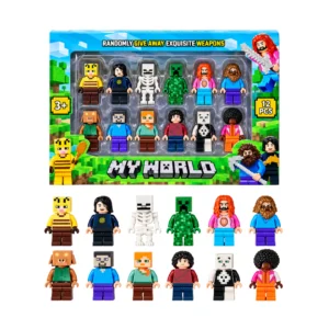 Set Figuras Legos 12 piezas Minecraft
